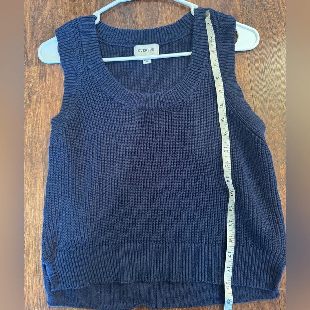 Evereve Jodie Navy Blue Knitted Tank | Small - Picture 5 of 7